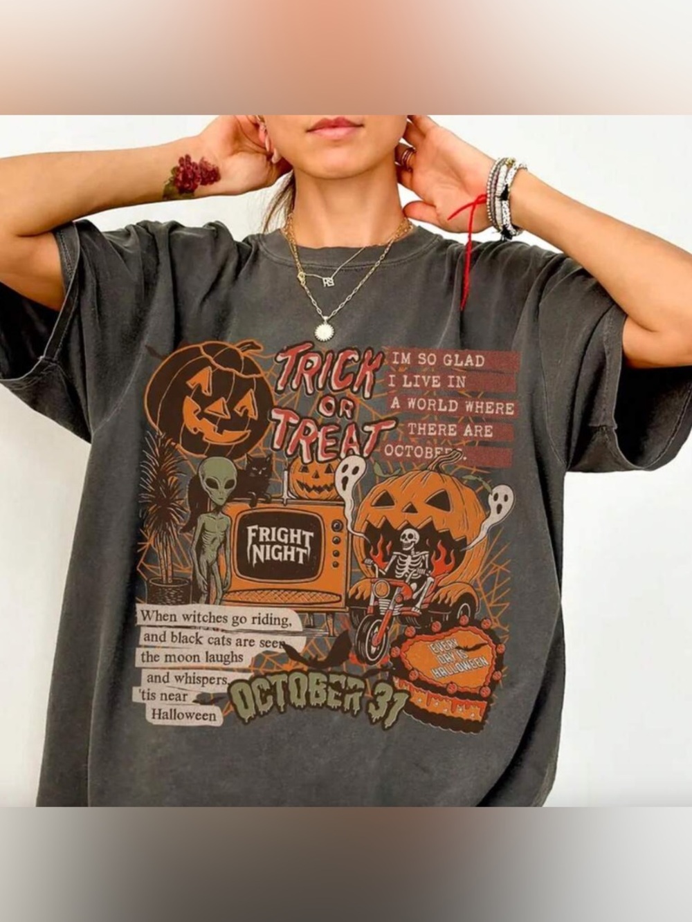 Halloween Graphic Tee - Pepper "Trick or Treat" Comfort Color tee shirt